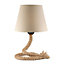 Luminosa Corda-Mauli Table Lamp With Round Tapered Shade, Rope Design