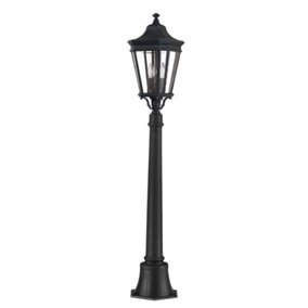 Luminosa Cotswold Lane 2 Light Medium Outdoor Post Lantern Black IP44, E14