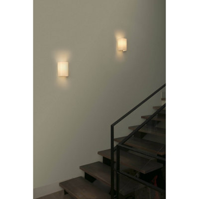 Luminosa Cotton Beige Square Wall Light 200x 125x 105 1x E27