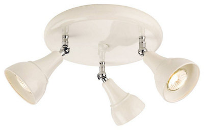 Luminosa Country 3 Light Spotlight Flush Cream, GU10