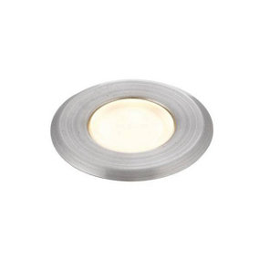 Luminosa Cove Integrated LED Outdoor Coastal Recessed Light Marine Grade Brushed Stainless Steel, Frosted IP67