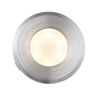 Luminosa Cove Integrated LED Outdoor Coastal Recessed Light Marine Grade Brushed Stainless Steel, Frosted IP67