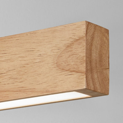 Luminosa CRAFT 40cm Integrated LED Wall Lamp Wood, 3000K, Non-Dim