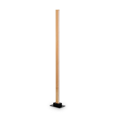 Luminosa CRAFT Dimmable LED Integrated Floor Lamp Wood, In-Built Switch, 3000K