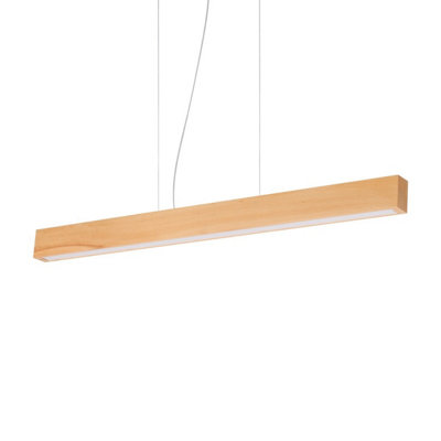 Luminosa CRAFT Integrated LED Pendant Ceiling Light Wood, 3000K, Non-Dim