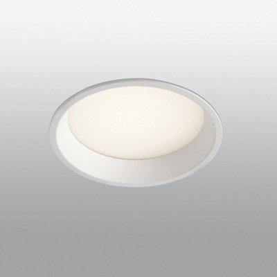 Luminosa Croc-13 Integrated LED Recessed Downlight Ceiling Light White, 2700K