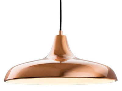 Luminosa Curtis 1 Light Dome Ceiling Pendant Brushed Copper, E27