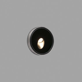 Luminosa Dang LED Outdoor Recessed Wall Light Black IP67