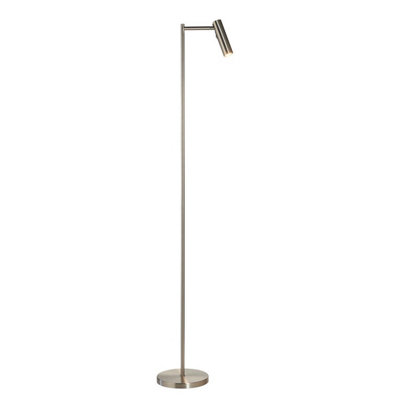 Luminosa Dedicated LED Reader Task Floor Lamp Satin Nickel