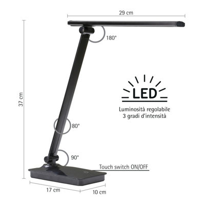 Luminosa Deski Folding Integrated LED Table Lamp, Black