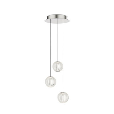 Luminosa Diamond LED Cluster Pendant Ceiling Light Transparent 3000K