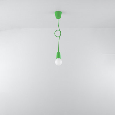 Luminosa Diego 1 Light Ceiling Pendant Green