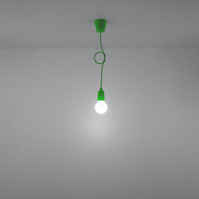 Luminosa Diego 1 Light Ceiling Pendant Green