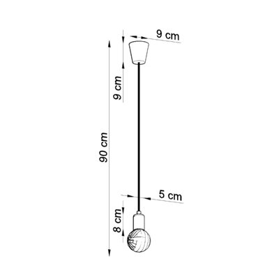 Luminosa Diego 1 Light Ceiling Pendant Green