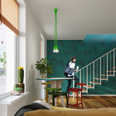 Luminosa Diego 1 Light Ceiling Pendant Green