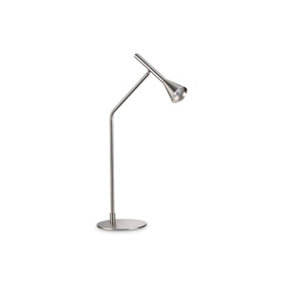 Luminosa DIESIS Dimmable Integrated LED Table Lamp Nickel, In-Built Switch, 3000K