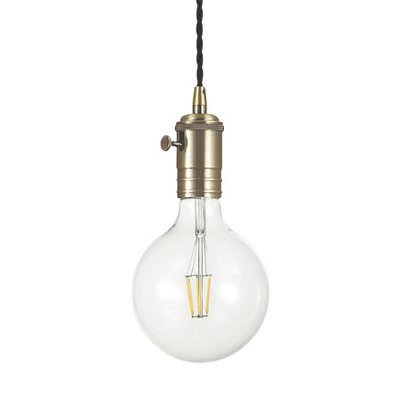 Luminosa Doc 1 Light Ceiling Pendant Burnished Finish, E27