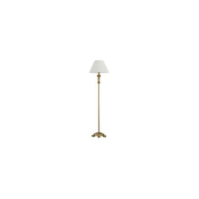 Luminosa Dora 1 Light Floor Lamp Antique Brass, E27