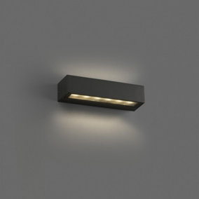Luminosa Doro-13 Integrated LED Up Down Lighter Outdoor Wall Light Grey, 3000K, IP65