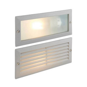Luminosa Eco 1 Light Outdoor Recessed Light Textured Grey, Frosted Glass IP44, E27