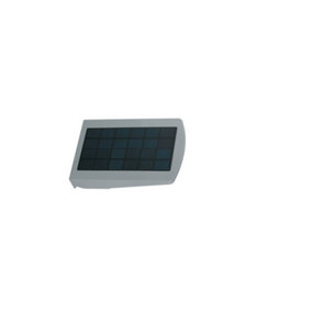 Luminosa Eos Outdoor Solar LED Wall Light 3 Functions, Silver, IP66, 4000K