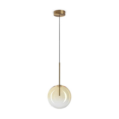 Luminosa Equinoxe 20cm Globe Pendant Ceiling Light Shaded Amber