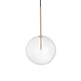 Luminosa EQUINOXE 25cm Globe Pendant Ceiling Light Brass