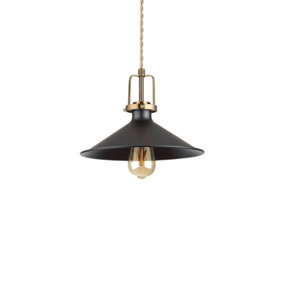 Luminosa Eris-3 Indoor Dome Ceiling Pendant Lamp 1 Light Black, E27