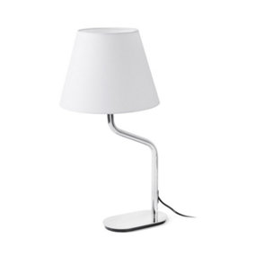 Luminosa Eterna Table Lamp Round Tapered White, E27