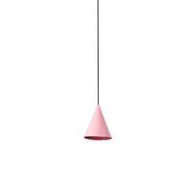 Luminosa Fada LED Slim Dome Ceiling Pendant Light Pink 10cm
