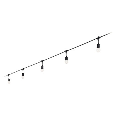 Luminosa Fiesta 5 Light Pendant Bar Light Black IP44