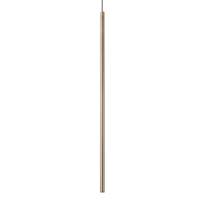 Luminosa Filo Tall Slim Pendant Ceiling Light Brass 3000K