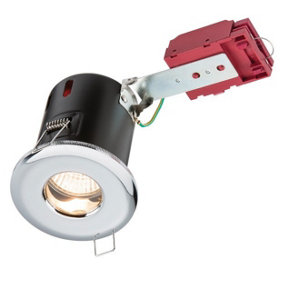 Luminosa Fire-Rated Shower Downlight Chrome, 230V IP65 GU10 IC