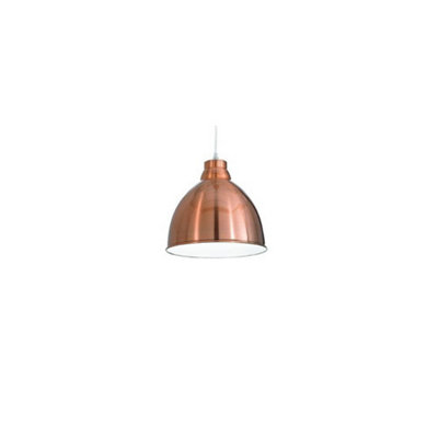 Luminosa Fisherman 1 Light Dome Ceiling Pendant Copper, E27