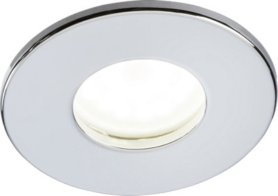 Luminosa Fixed GU10 Fire-Rated Downlight - Chrome 230V IP65 35W
