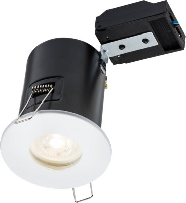Luminosa Fixed GU10 Fire-Rated Downlight - White 230V IP65 35W