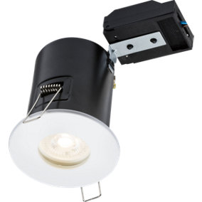 Luminosa Fixed GU10 Fire-Rated Downlight - White 230V IP65 35W