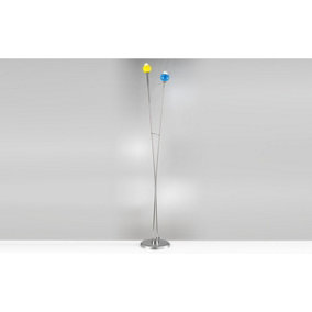 Luminosa Flex Multi Arm Floor Lamp, Yellow, Blue