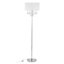 Luminosa Floor Lamp White 3 Light  with White Cloth Shade, E14
