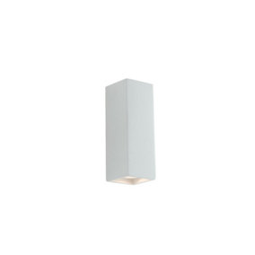 Luminosa Foster Paintable Plaster Up Down Wall Lamp, White, GU10