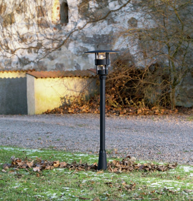Luminosa Freja Outdoor Classic Matt Black Post Light, IP23