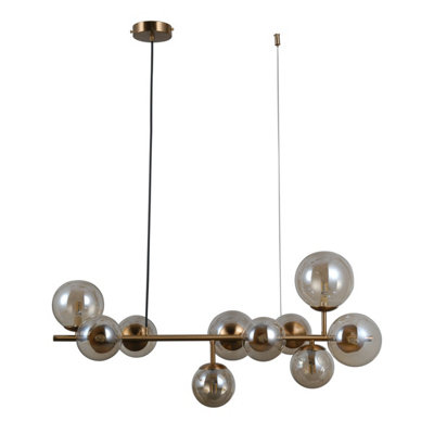 Luminosa Frontera Modern 10 Light Bar Pendant Ceiling Light, G9