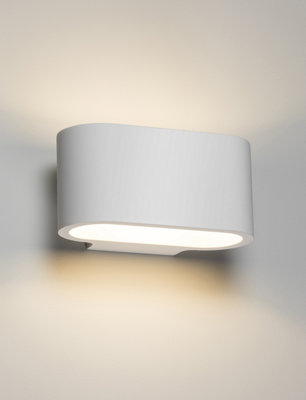 Luminosa G9 Curved Up and Down Plaster Wall Light 180mm 230V IP20 40W