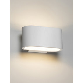 Luminosa G9 Curved Up and Down Plaster Wall Light 180mm 230V IP20 40W