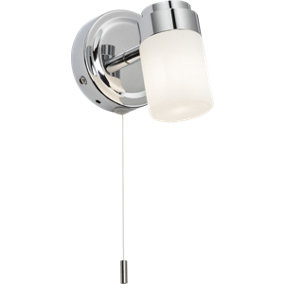 Luminosa G9 Single Spotlight with Frosted Glass - Chrome 230V IP44 25W