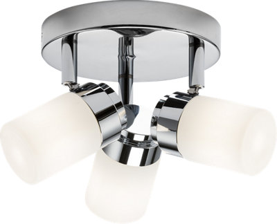 Luminosa G9 Triple Spotlight with Frosted Glass - Chrome 230V IP44 25W