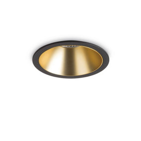 Luminosa Game LED 1 Light Recessed Spotlight Black Gold