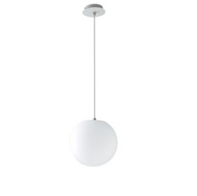 Luminosa Geco Outdoor Globe Pendant, White, IP65, E27