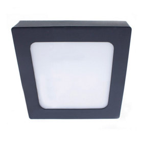 Luminosa Gelys LED Flush Mount 18W IP54 Square Anthracite Grey