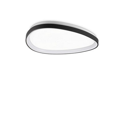 Luminosa Gemini 61cm LED Integrated LED Semi Flush Ceiling Light Black 2700K